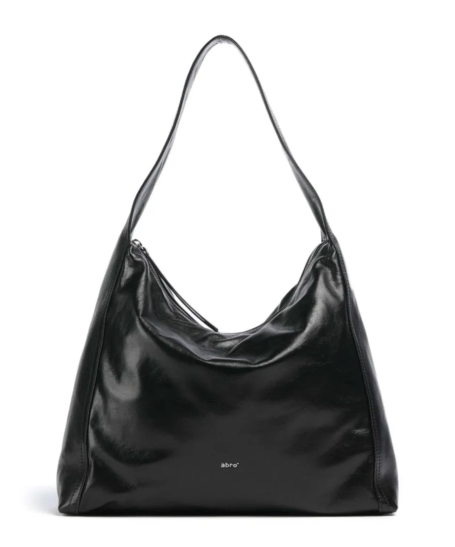 Abro Shoulder Bags|Hobo Bags-Dioniso Amber Hobo bag fine grain leather