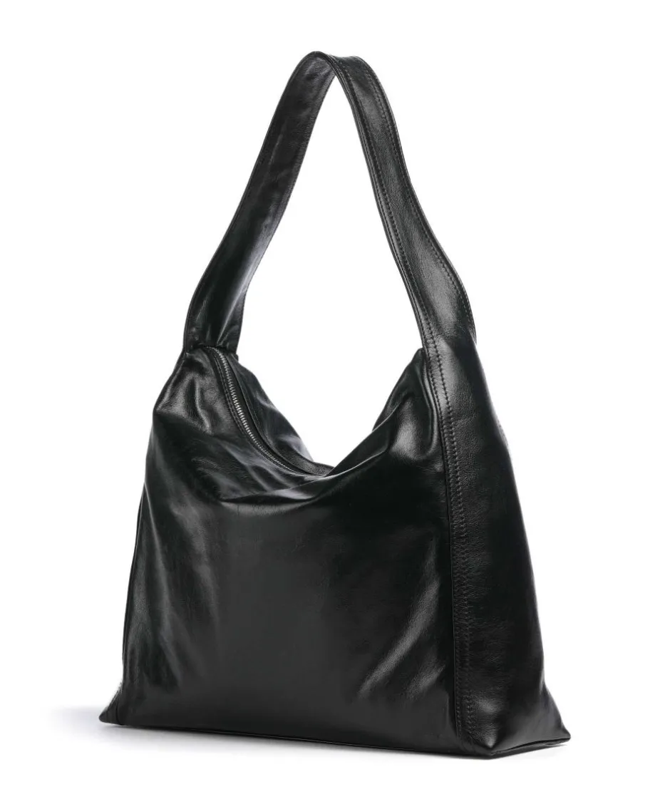 Abro Shoulder Bags|Hobo Bags-Dioniso Amber Hobo bag fine grain leather