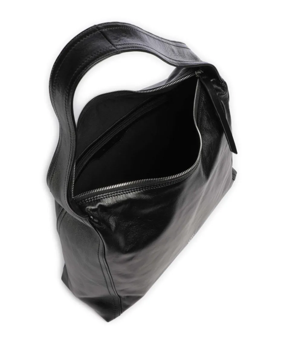 Abro Shoulder Bags|Hobo Bags-Dioniso Amber Hobo bag fine grain leather