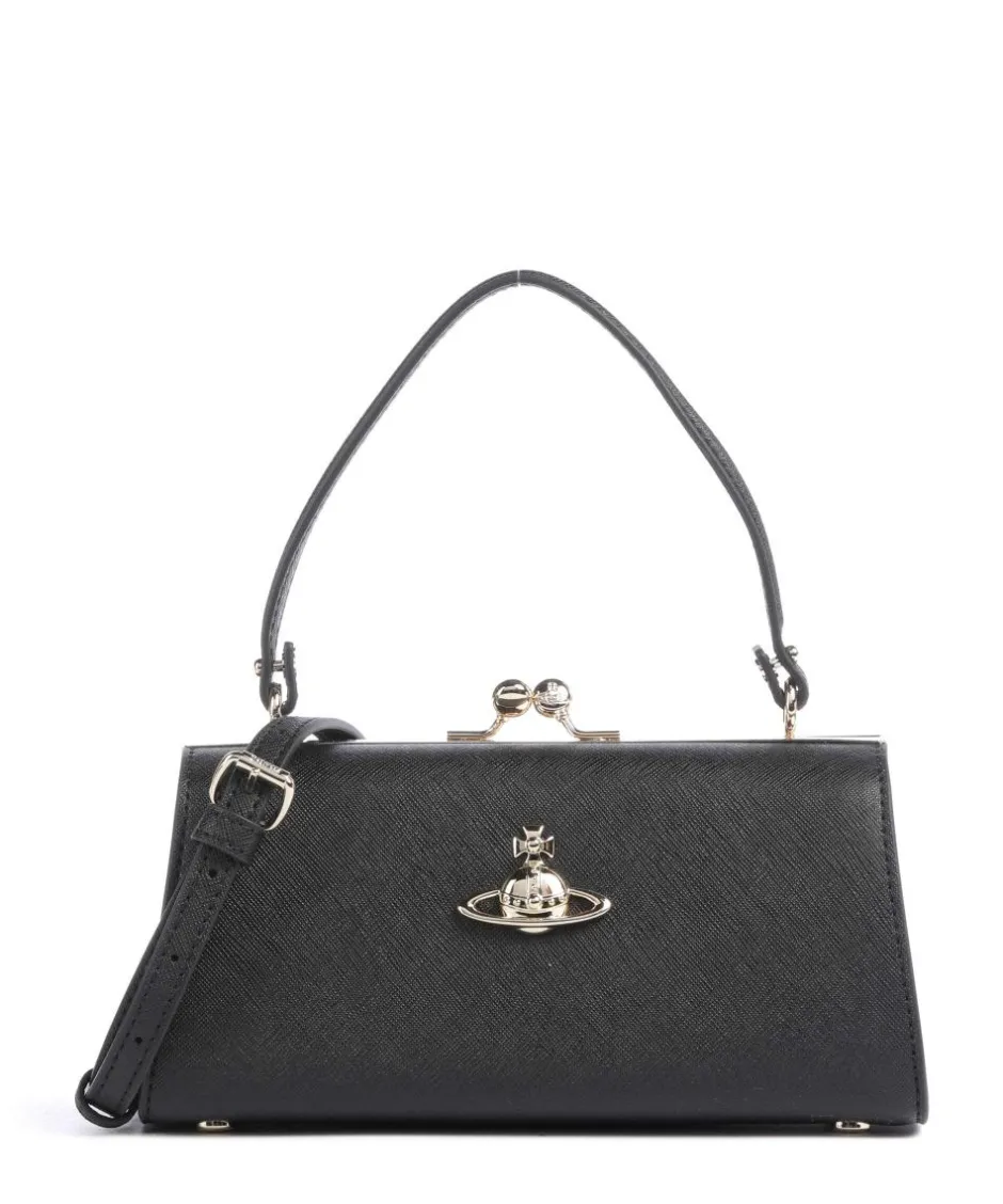 Vivienne Westwood Handbags|Crossbody Bags-Doll Frame Saffiano XL Handbag imitation leather