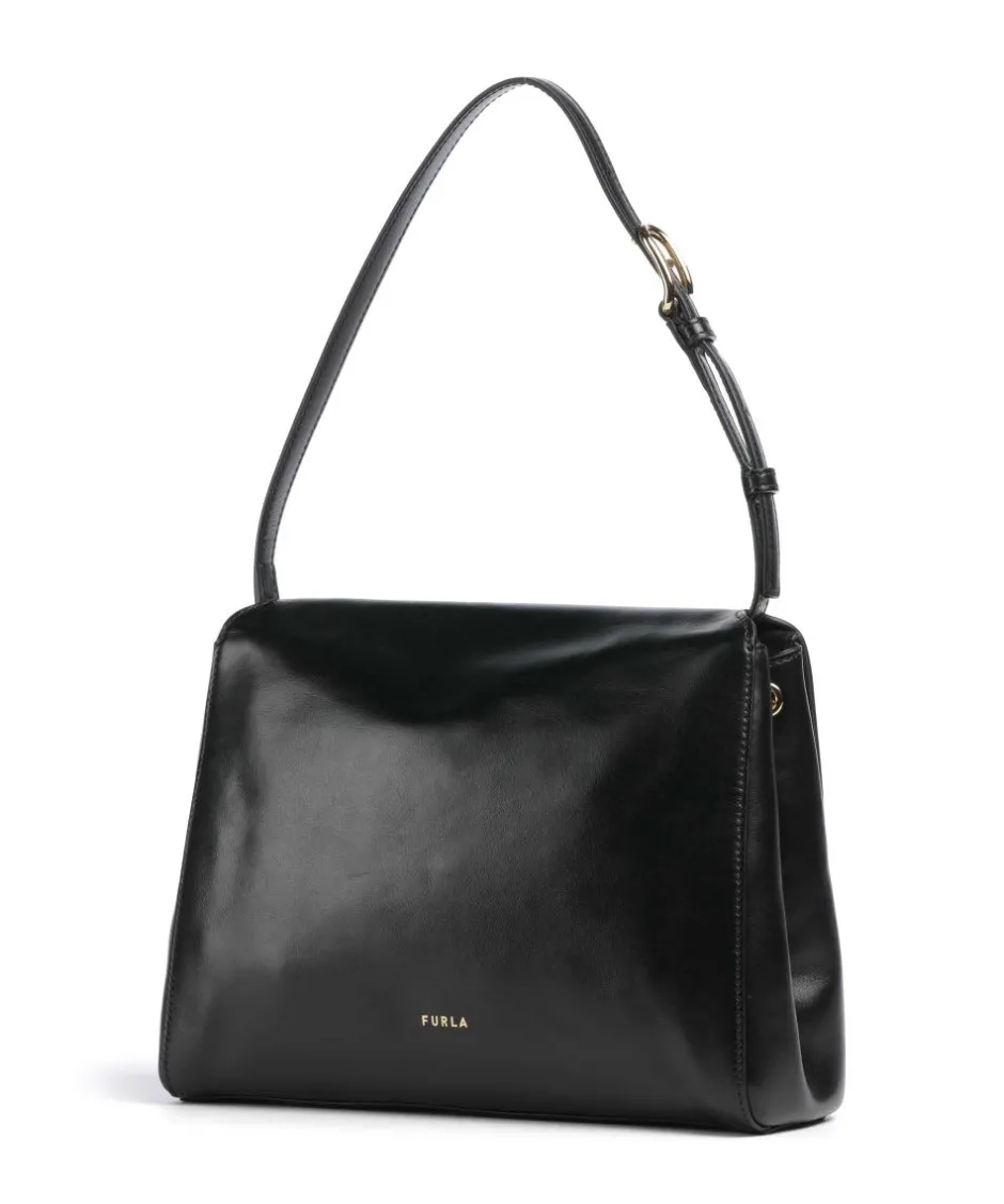 Furla Shoulder Bags-Domus S Shoulder bag fine grain leather