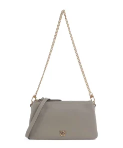 Pinko Shoulder Bags|Crossbody Bags-Double Mini Shoulder bag softly grained calfskin