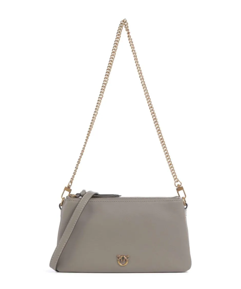 Pinko Shoulder Bags|Crossbody Bags-Double Mini Shoulder bag softly grained calfskin