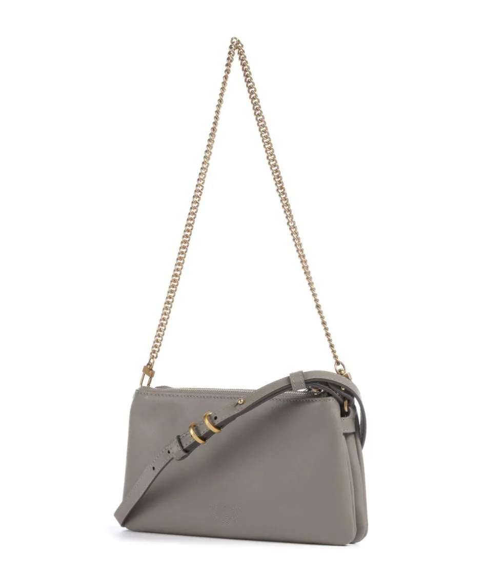 Pinko Shoulder Bags|Crossbody Bags-Double Mini Shoulder bag softly grained calfskin