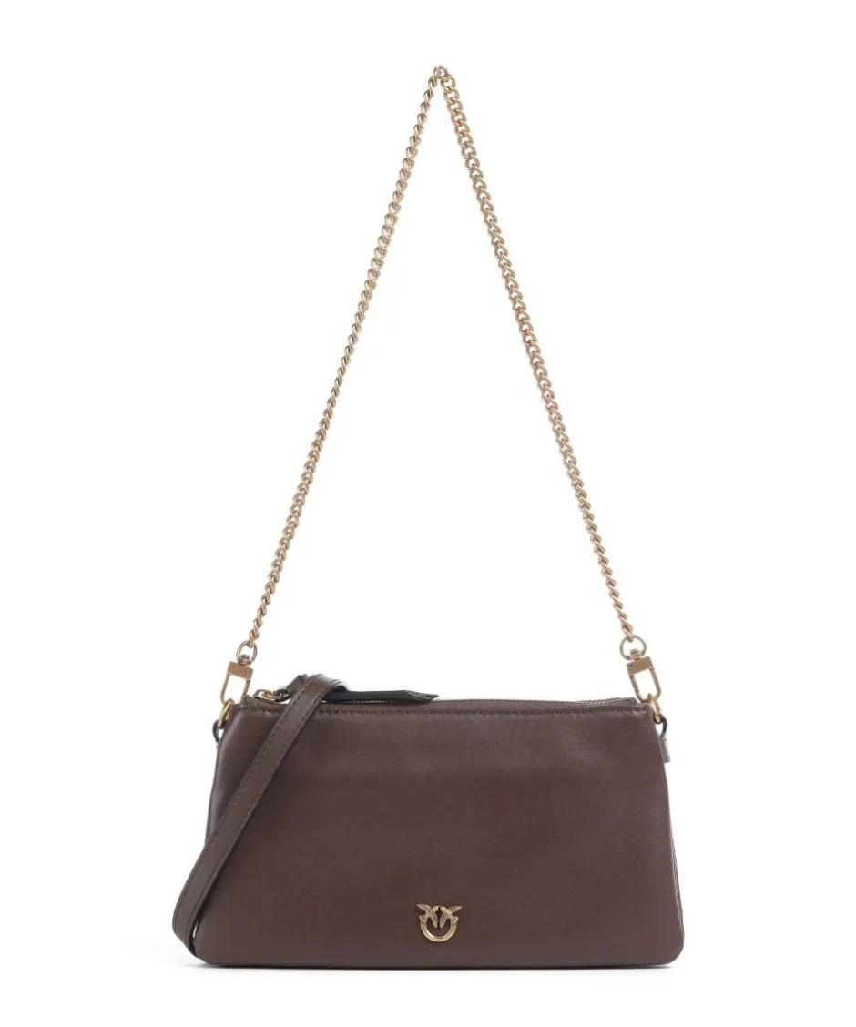 Pinko Shoulder Bags|Crossbody Bags-Double Mini Shoulder bag softly grained calfskin
