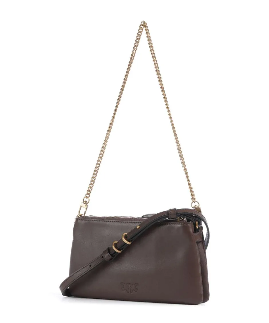 Pinko Shoulder Bags|Crossbody Bags-Double Mini Shoulder bag softly grained calfskin