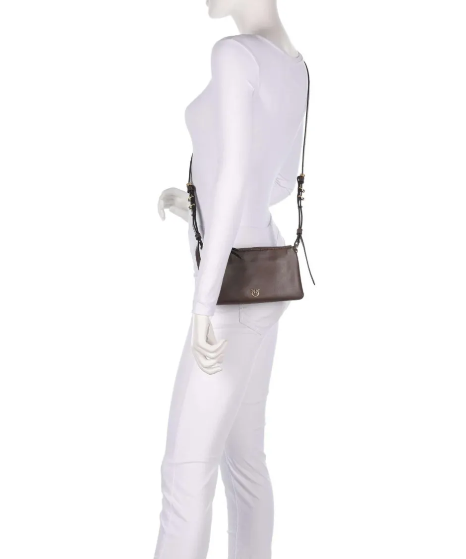Pinko Shoulder Bags|Crossbody Bags-Double Mini Shoulder bag softly grained calfskin