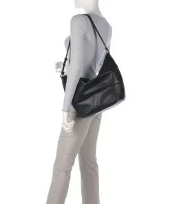 Liebeskind Shoulder Bags|Hobo Bags-Edda Calf Optic M Hobo bag fine grain cow leather