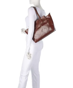 The Bridge Shoulder Bags-Elettra Shoulder bag fine grain cow leather