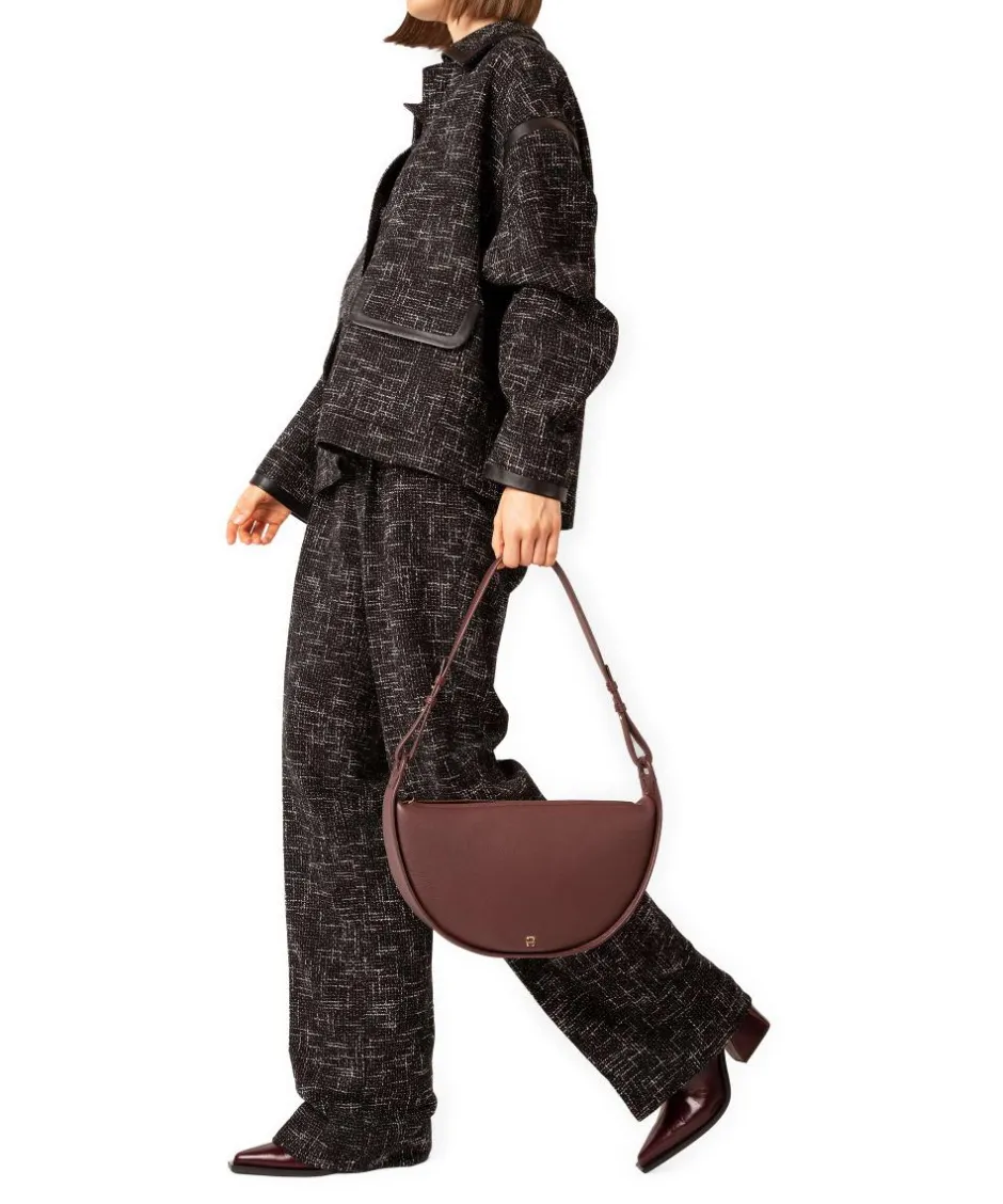AIGNER Shoulder Bags|Hobo Bags-Eliza S Hobo bag grained cow leather