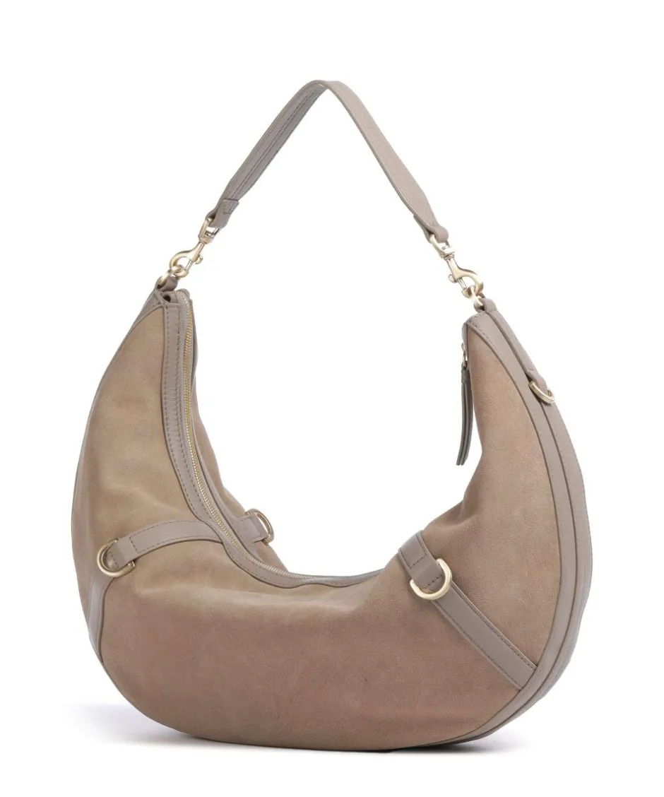 Les Visionnaires Shoulder Bags|Hobo Bags-Enya Cozy Hobo bag brushed leather