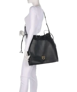 Pinko Shoulder Bags|Hobo Bags-Extra Slouchy Bucket bag fine grain cow leather