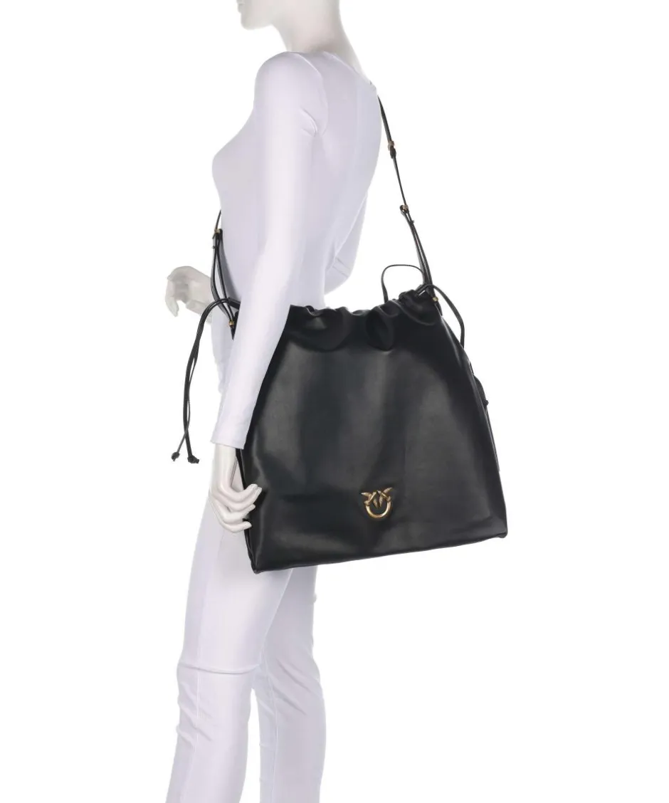 Pinko Shoulder Bags|Hobo Bags-Extra Slouchy Bucket bag fine grain cow leather