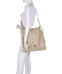 Pinko Shoulder Bags|Hobo Bags-Extra Slouchy Bucket bag fine grain cow leather