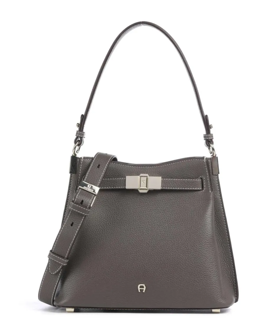 AIGNER Shoulder Bags|Hobo Bags-Farah M Hobo bag grained cow leather