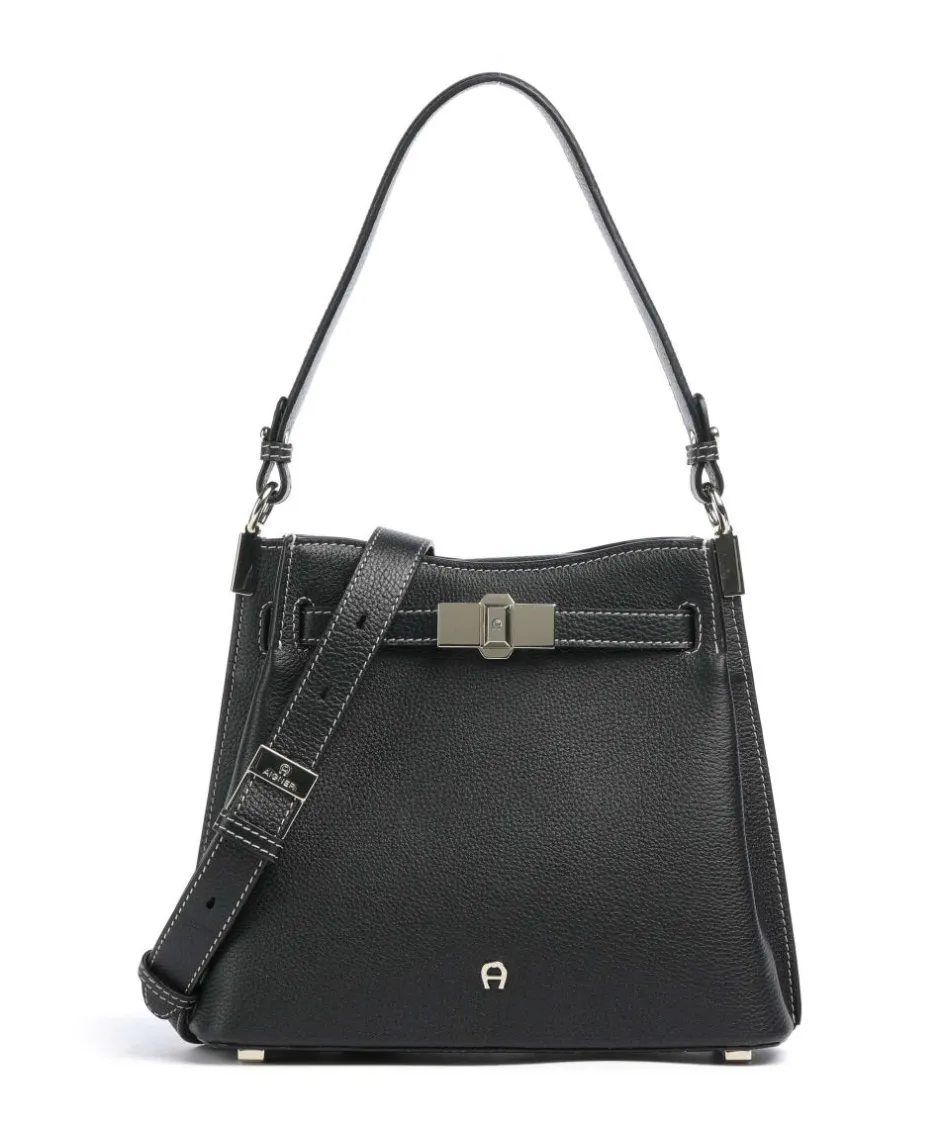 AIGNER Shoulder Bags|Hobo Bags-Farah M Hobo bag grained cow leather