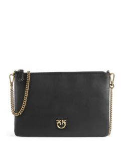 Pinko Clutch & Evening Bags|Crossbody Bags-Flat Classic Crossbody bag fine grain cow leather