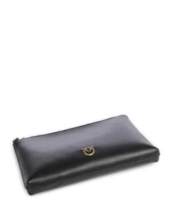 Pinko Clutch & Evening Bags|Crossbody Bags-Flat Mini Crossbody bag calfskin