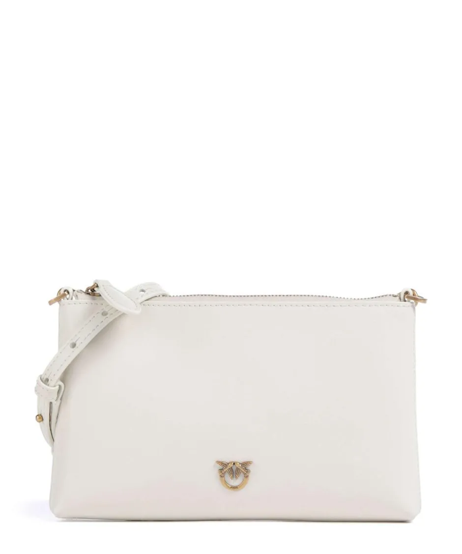 Pinko Clutch & Evening Bags|Crossbody Bags-Flat Mini Crossbody bag calfskin