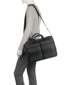Piquadro Business- & Laptop Bags-Gio Briefcase 15″ recycled polyester