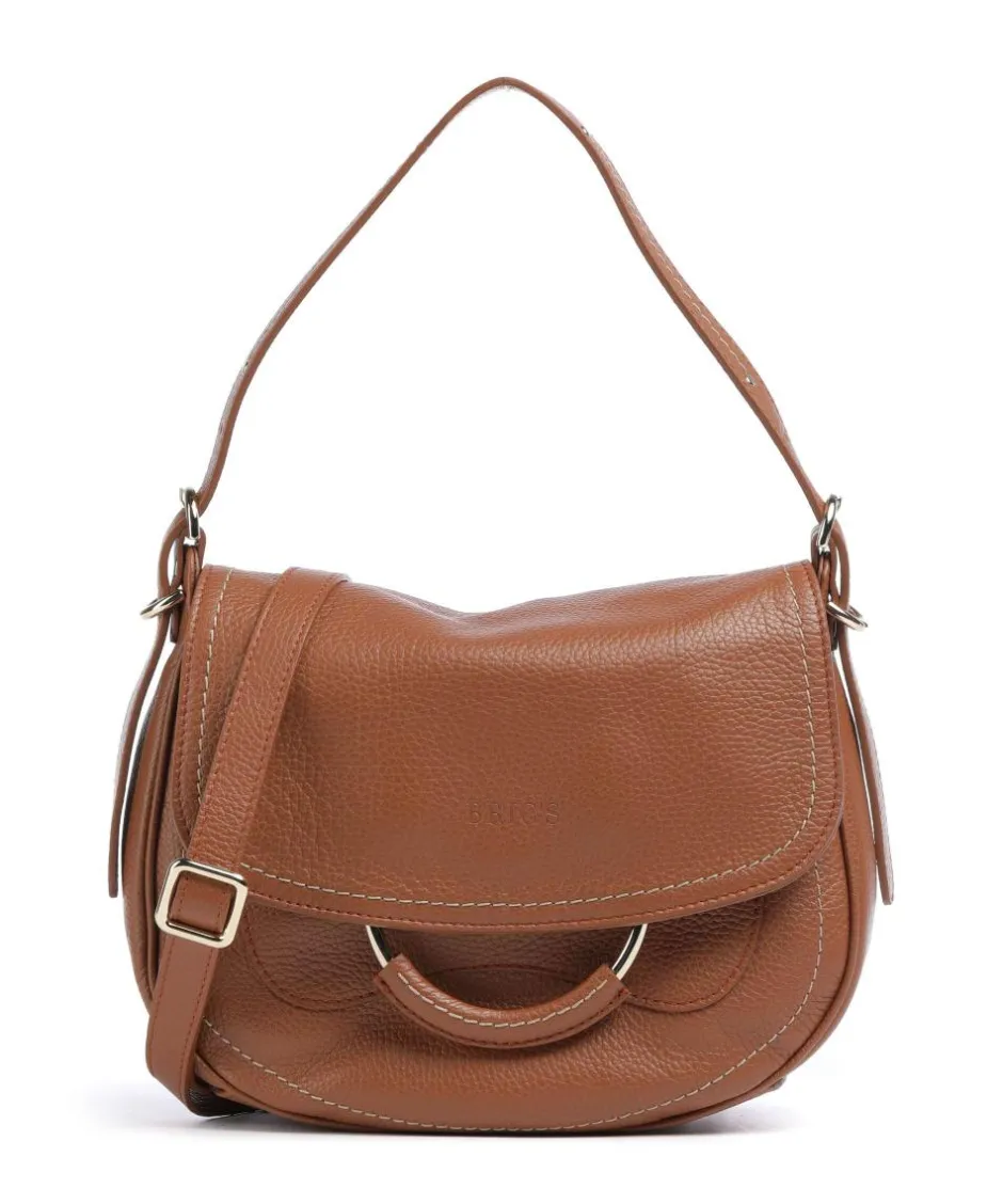 Brics Shoulder Bags-Gondola Stella medium Shoulder bag grained leather