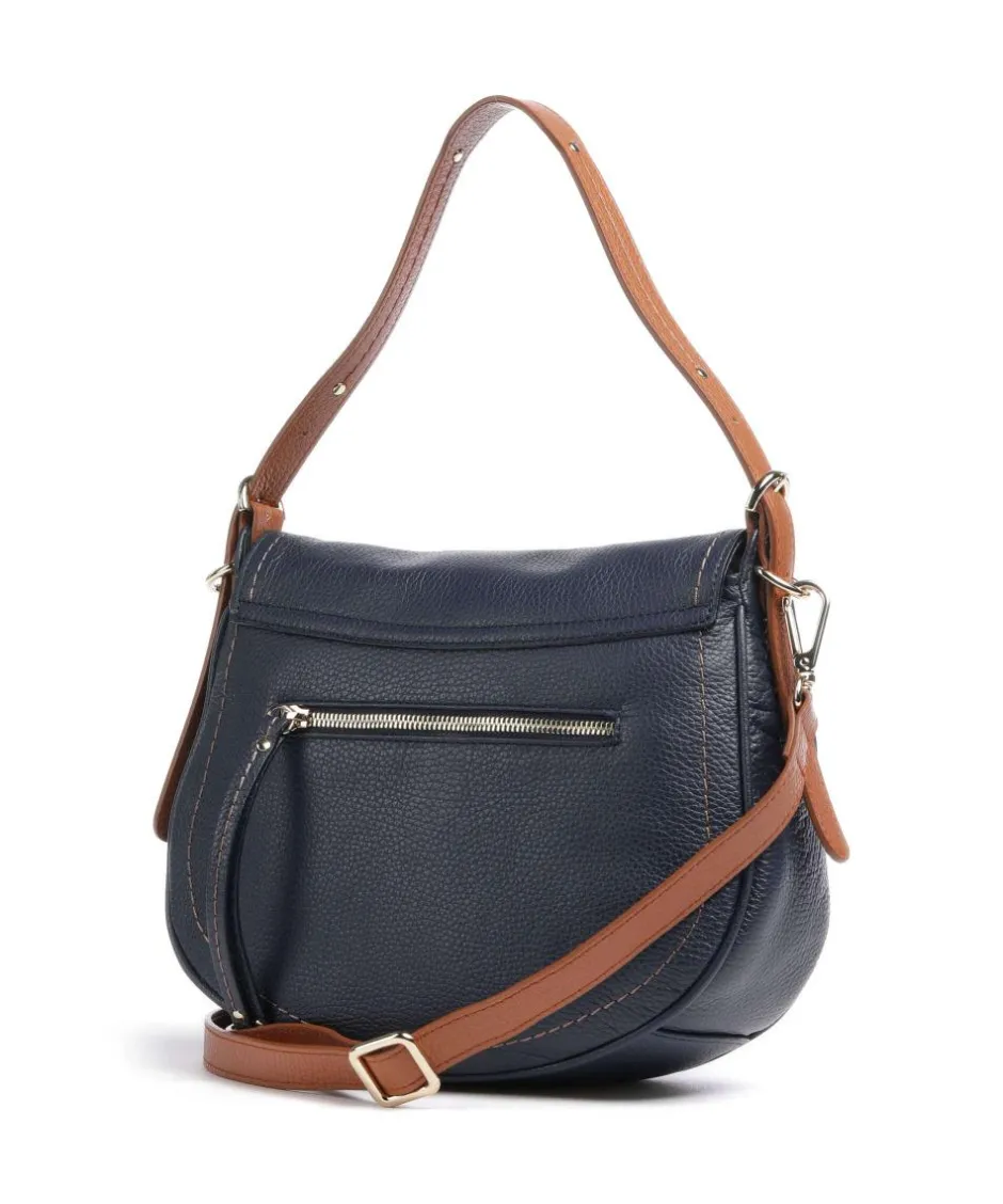 Brics Shoulder Bags-Gondola Stella medium Shoulder bag grained leather