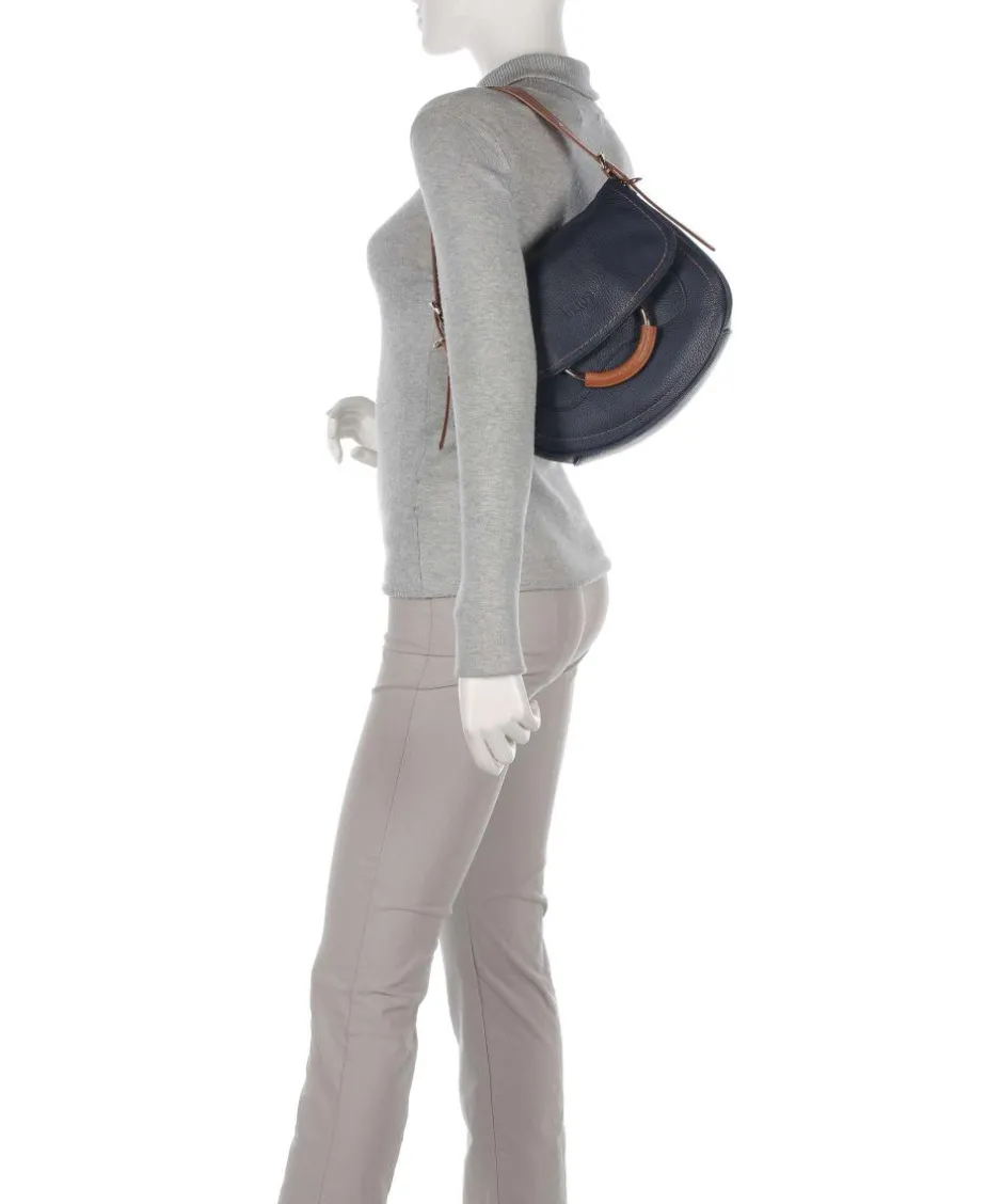 Brics Shoulder Bags-Gondola Stella medium Shoulder bag grained leather