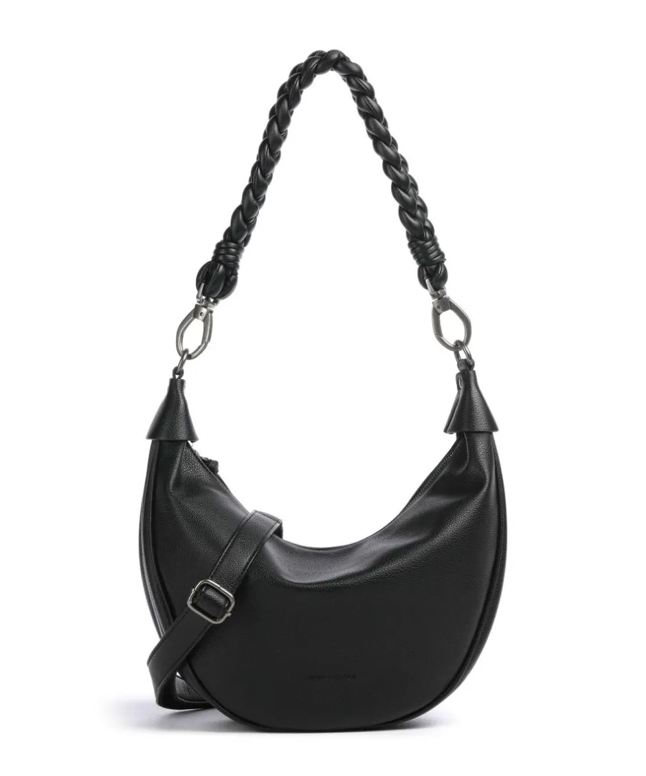 FredsBruder Shoulder Bags|Hobo Bags-Good Vibes Only Hobo bag grained leather