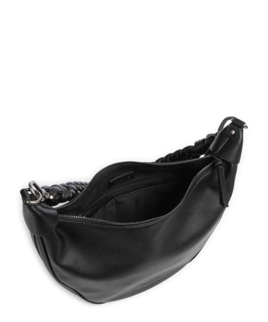FredsBruder Shoulder Bags|Hobo Bags-Good Vibes Only Hobo bag grained leather