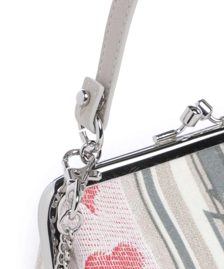 Vivienne Westwood Handbags|Crossbody Bags-Granny Frame Linen Hearts Stripes Crossbody bag fabric