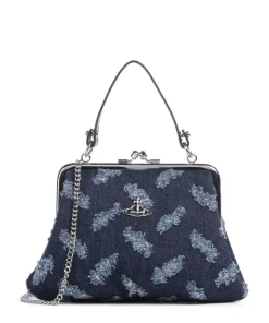 Vivienne Westwood Handbags|Crossbody Bags-Granny Frame Ripped Denim Crossbody bag cotton