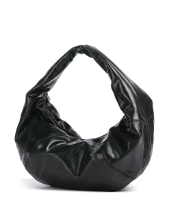 Les Visionnaires Shoulder Bags|Hobo Bags-Greta Icon Crinkle Hobo bag fine grain cow leather