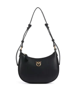 Pinko Shoulder Bags-Half Moon Baby Shoulder bag fine grain cow leather
