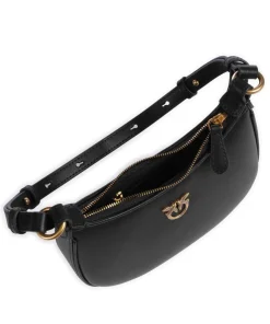 Pinko Shoulder Bags-Half Moon Baby Shoulder bag fine grain cow leather