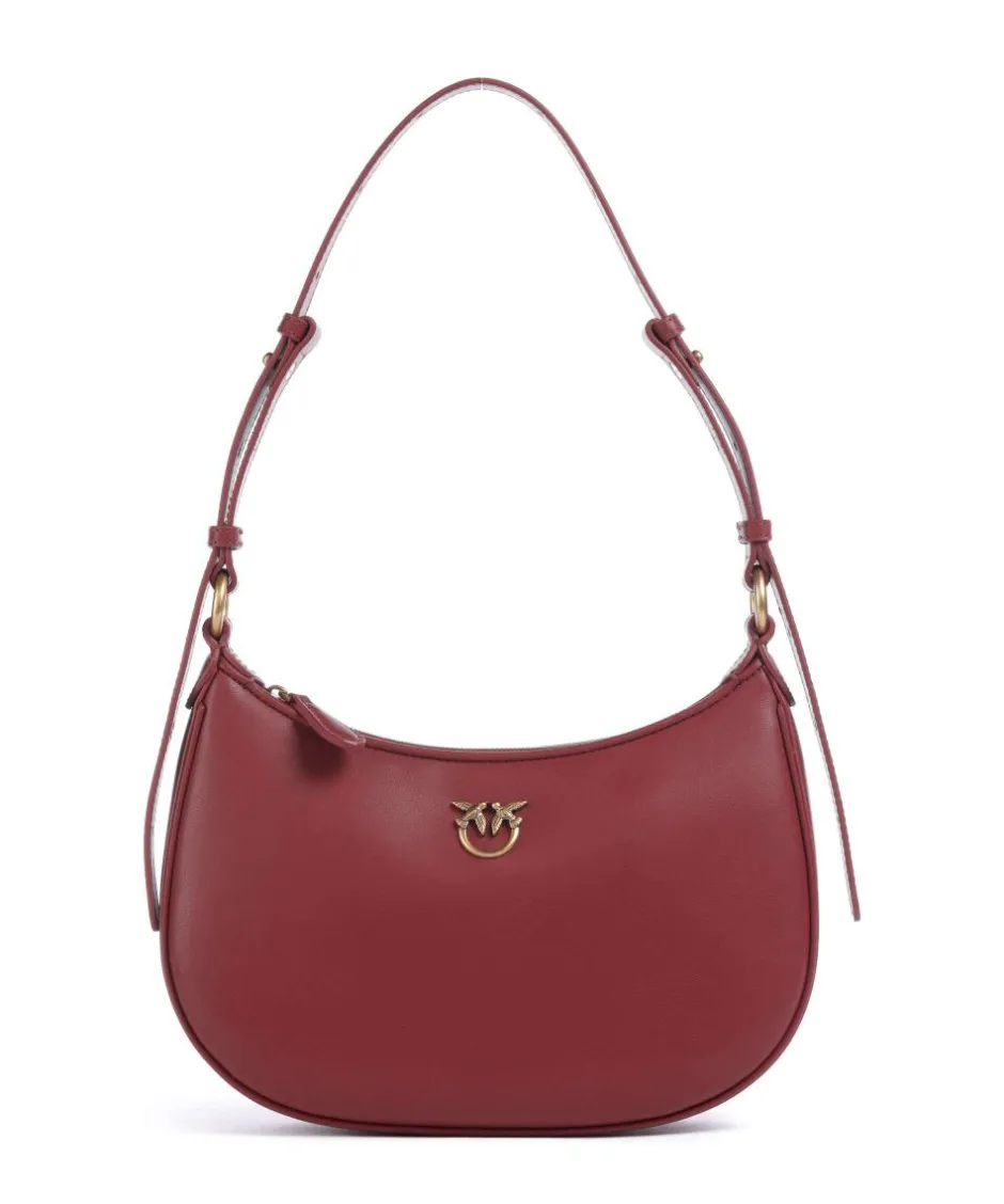 Pinko Shoulder Bags-Half Moon Mini Shoulder bag fine grain cow leather