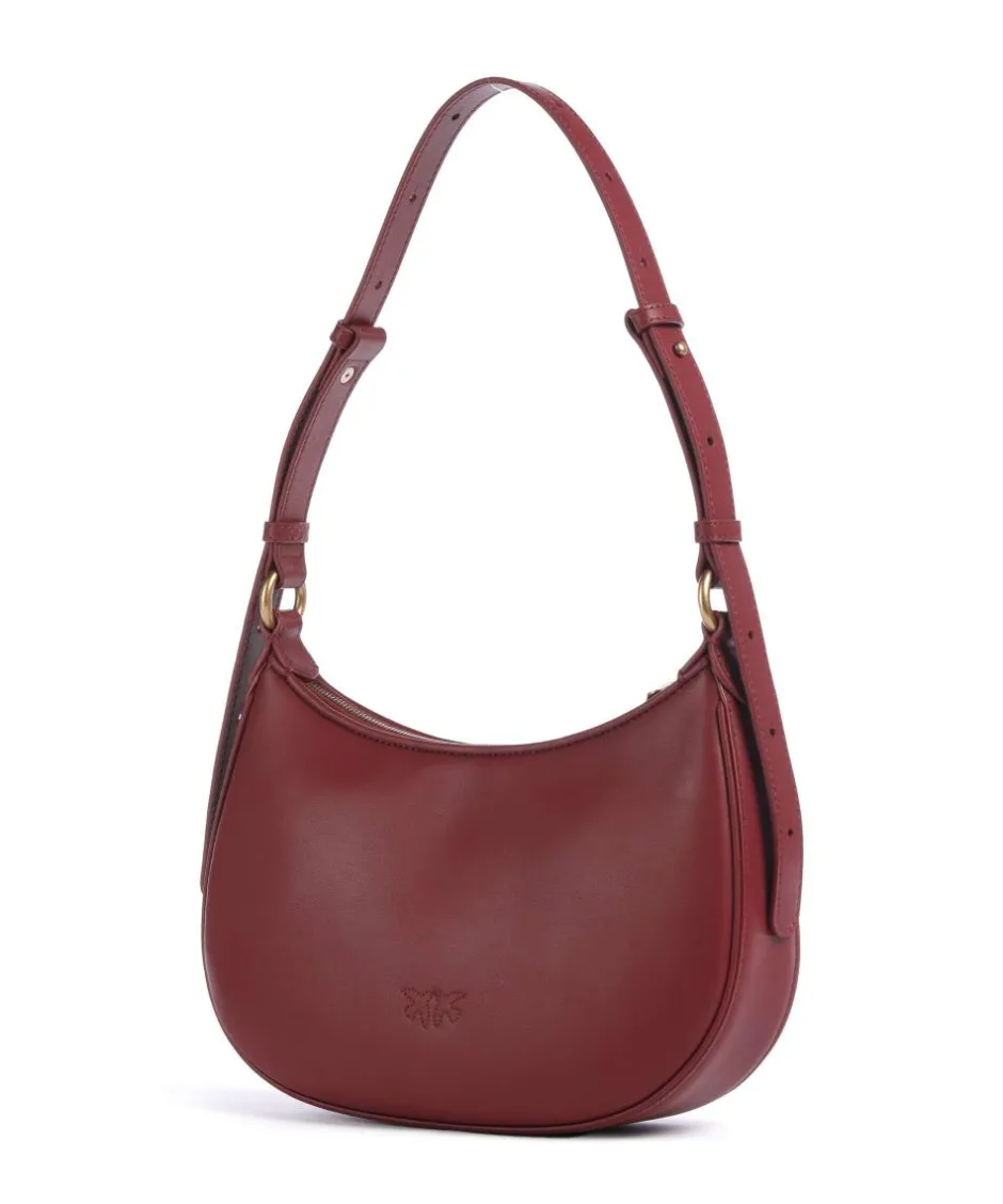 Pinko Shoulder Bags-Half Moon Mini Shoulder bag fine grain cow leather