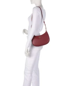Pinko Shoulder Bags-Half Moon Mini Shoulder bag fine grain cow leather