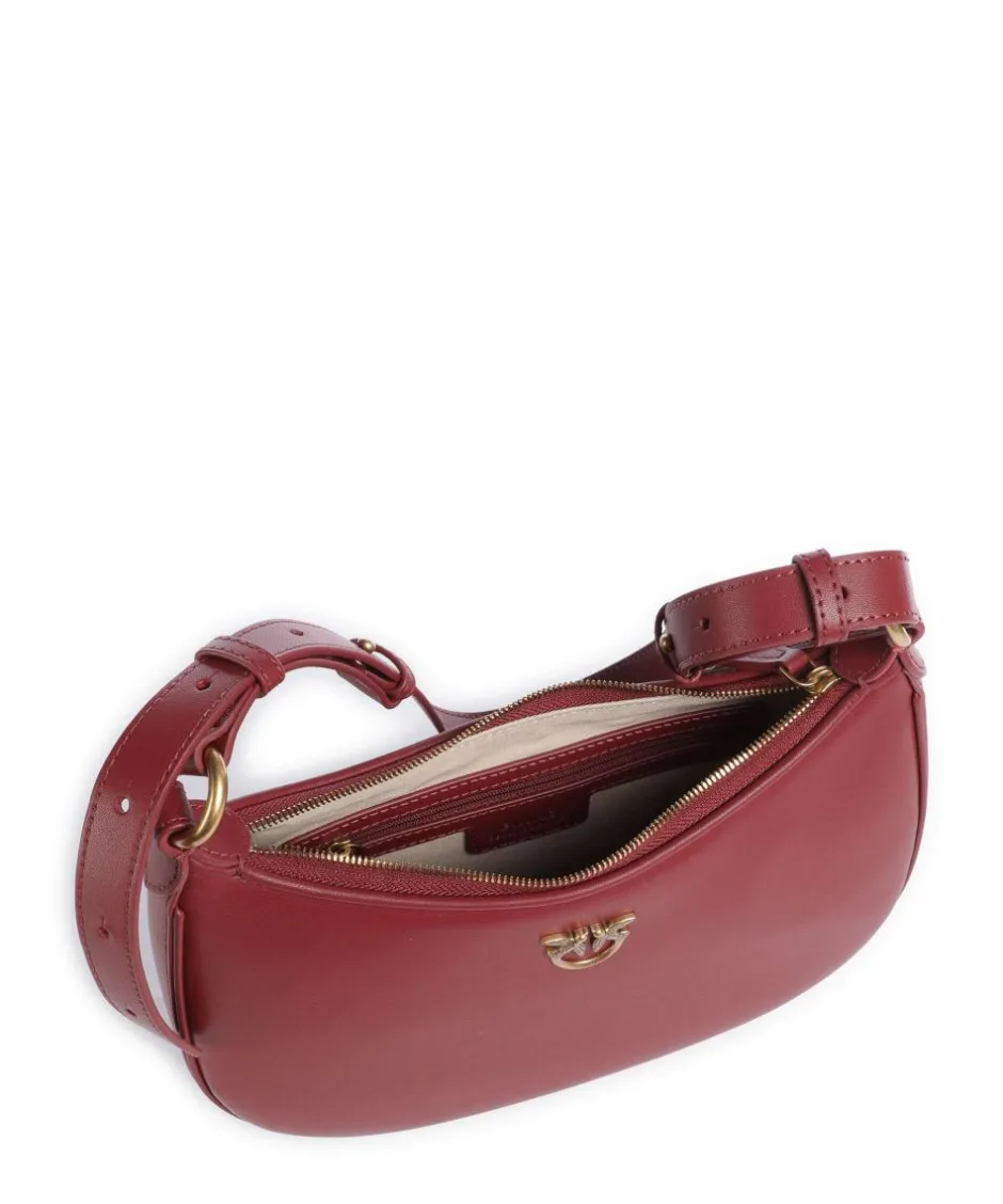 Pinko Shoulder Bags-Half Moon Mini Shoulder bag fine grain cow leather