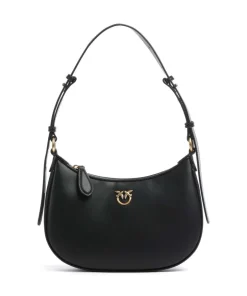 Pinko Shoulder Bags-Half Moon Mini Shoulder bag fine grain cow leather