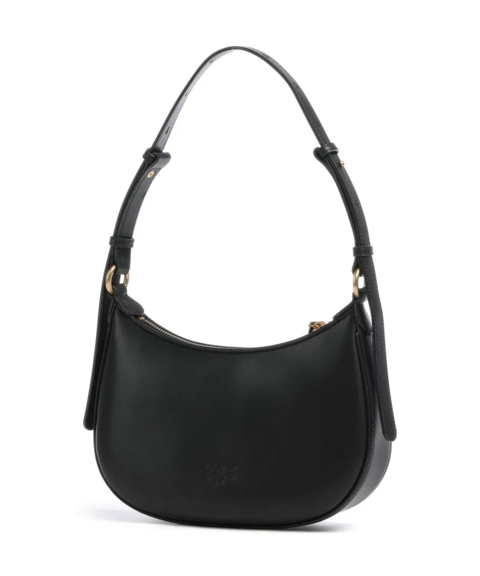 Pinko Shoulder Bags-Half Moon Mini Shoulder bag fine grain cow leather