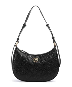 Pinko Shoulder Bags-Half Moon Mini Shoulder bag embossed calfskin