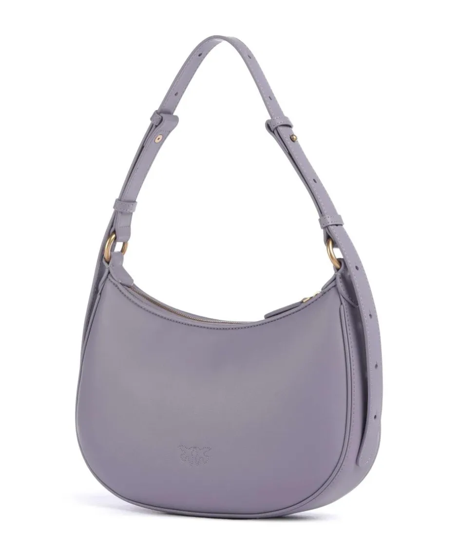 Pinko Shoulder Bags-Half Moon Mini Shoulder bag fine grain cow leather