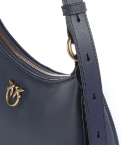 Pinko Shoulder Bags-Half Moon Mini Shoulder bag fine grain cow leather