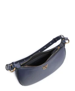 Pinko Shoulder Bags-Half Moon Mini Shoulder bag fine grain cow leather