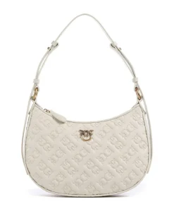 Pinko Shoulder Bags-Half Moon Mini Shoulder bag embossed calfskin