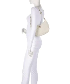 Pinko Shoulder Bags-Half Moon Mini Shoulder bag embossed calfskin