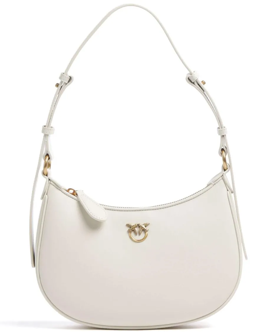 Pinko Shoulder Bags-Half Moon Mini Shoulder bag fine grain cow leather