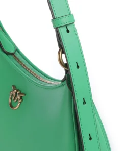 Pinko Shoulder Bags-Half Moon Mini Shoulder bag fine grain cow leather