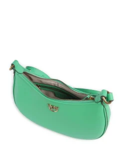 Pinko Shoulder Bags-Half Moon Mini Shoulder bag fine grain cow leather