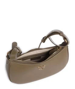 Pinko Shoulder Bags-Half Moon Mini Shoulder bag fine grain cow leather